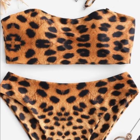 Leopard Bandeau Bikini - Picture 2 of 5